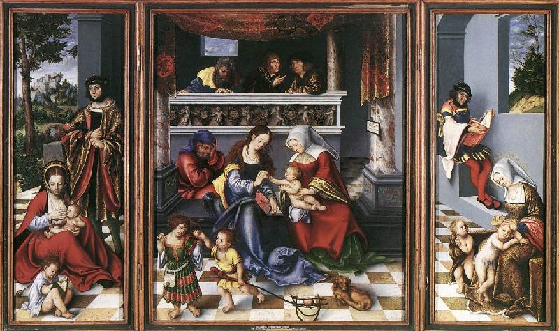 CRANACH, Lucas the Elder Altarpiece of the Holy Family dsf oil painting picture